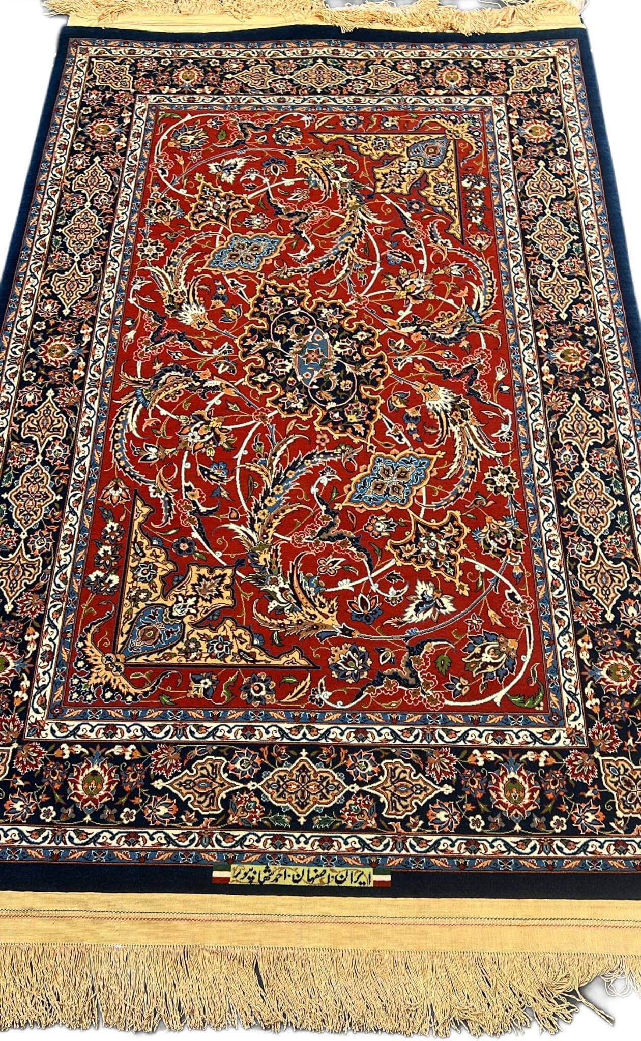 "Grandmaster Ahmad Shahabpour’s Persian rug – Silk and wool, hand-knotted, limited offer online"